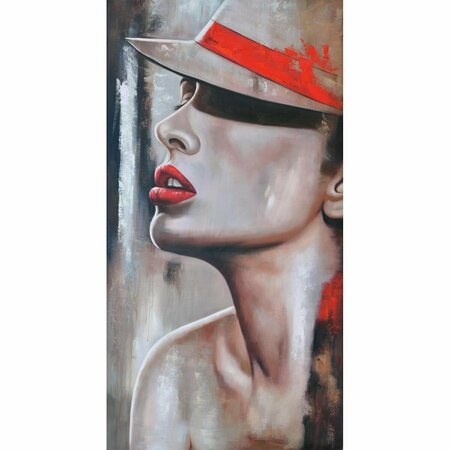 AFD HOME Lady with a Hat 2 Canvas & Wood Wall Art 12018506